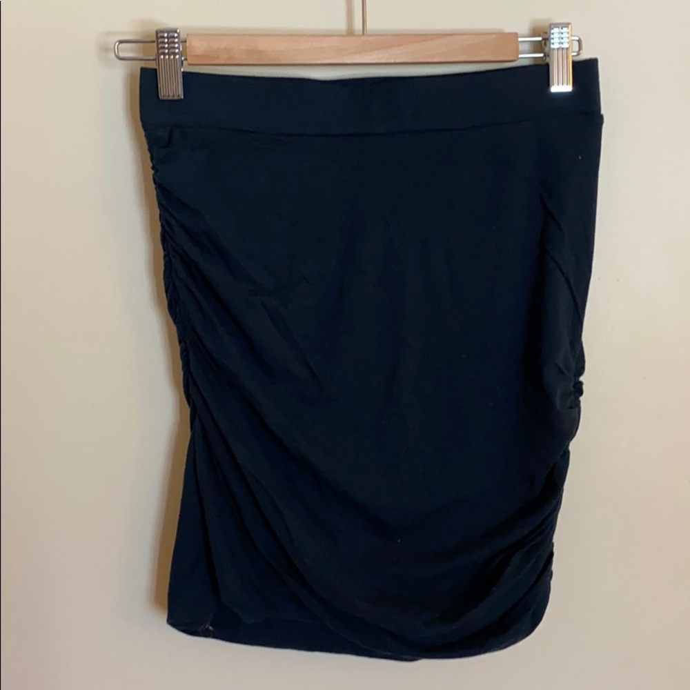Club Monaco knit bodycon ruched mini skirt sz S
